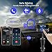 Bluetooth FM Transmitter for Car, Wireless Radio Adapter Hands-Free Calling 4.2 Bluetooth Crystal Clear Sound QC3.0/2.4A Dual USB Ports Large Display AUX TF Card Music Player Car Transmitter