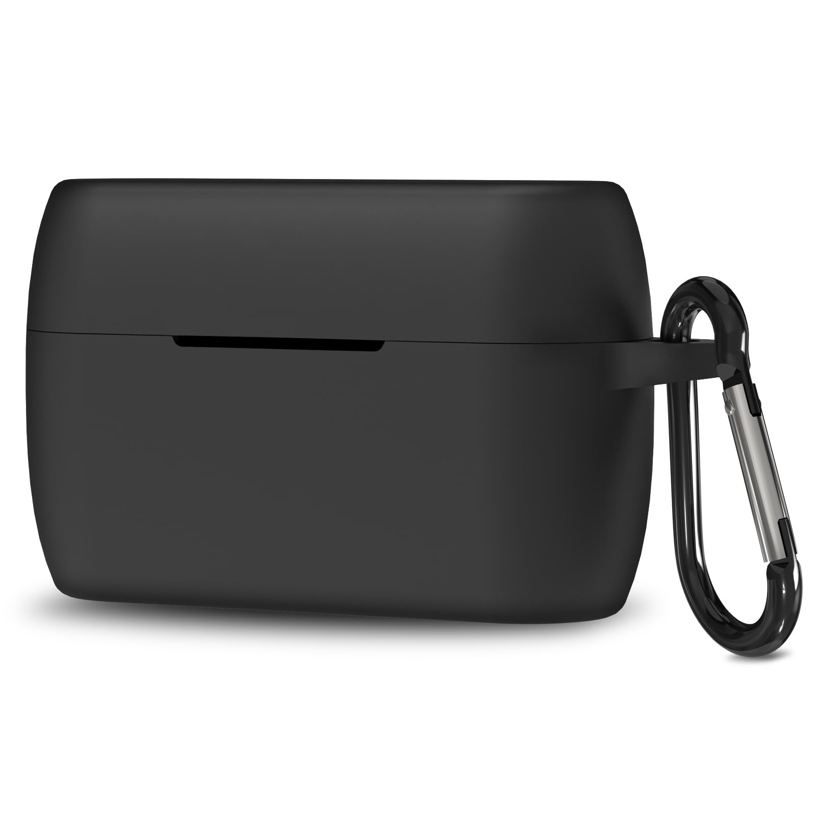 Geekria Silicone Case Cover Compatible with Jabra ELITE 4 Active True Wireless Earbuds, Protective Earphones Skin Cover with Keychain Hook, Charging Port Accessible, Front LED Visible