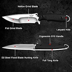 KOMWERO Fixed Blade Knife with Kydex