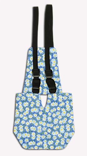 Chicken Diaper - Blue Daisy - Handmade in USA
