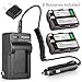 Kastar 2 Pack of 2650mAh EN-EL3 ENEL3 EN-EL3A ENEL3A Li-ion Battery + Battery Charger for DSLR D50 D70 D70s D100 Digital Camera