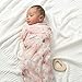 Aden + Anais Silky Soft Swaddle Blanket | 100% Bamboo Viscose Muslin Blankets for Girls & Boys | Baby Receiving Swaddles | Ideal Newborn & Infant Swaddling Set | Single, Pretty Petals