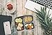 3 Compartment BPA Free Meal Prep Containers. Reusable Plastic Food Containers with Lids. Stackable, Microwavable, Freezer & Dishwasher Safe Bento Lunch Box Set + EBook (7, 3 Comp Raised Lids)