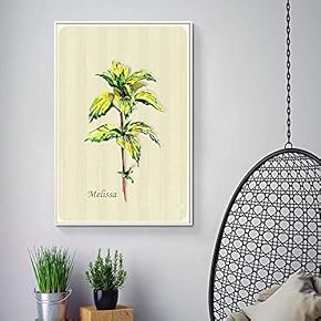 Floating Framed Canvas Wall Art for Living Room, Bedroom Vintage Green Plant Canvas Prints for Home Decoration Ready to Hang - 16x24 inches