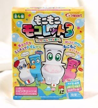 Japanese Candy "In a Toilet" New Version-3 Clear Toy Set 1 Packs by Japanese Candy