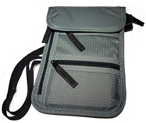 No Choke Neck Pouch Credit Card Holder Travel Wallet for Women and Men