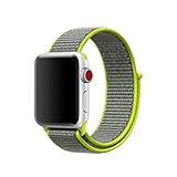 For Apple Watch Band,Soft Breathable Woven Nylon Replacement Sport Loop Band for Apple Watch Series 3/2/1 [42MM Flash]