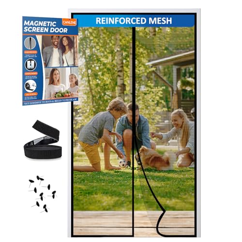 Photo 1 of CANLENE High-Density Magnetic Screen Door Mesh for Home and Patio, Tear Resistant Backdoor Screen Net with Magnetic Closure