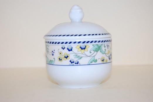 Zuckerdose Blau Gelb Grun Blumen Tcm Tchibo Amazon De Kuche Haushalt