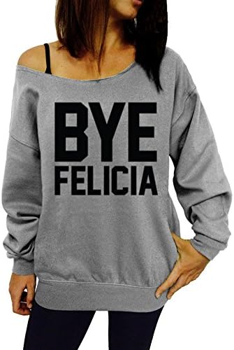 Dentz Design Bye Felicia Slouchy Sweatshirt - Small Gray Black Ink