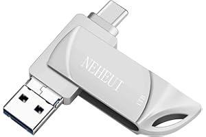 NEHEUI USB3.1 Flash Drives 1TB,Type-C Dual USB Thumb Drive,Pendrives for MacBook Pro,USB C Memory Stick External Storage Drive for Android Phones,Pad and PC