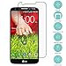 TANTEK [3-Pack Screen Protector for LG G2,Tempered Glass Film,Ultra Clear,Anti Scratch,Bubble Free,Case Friendly