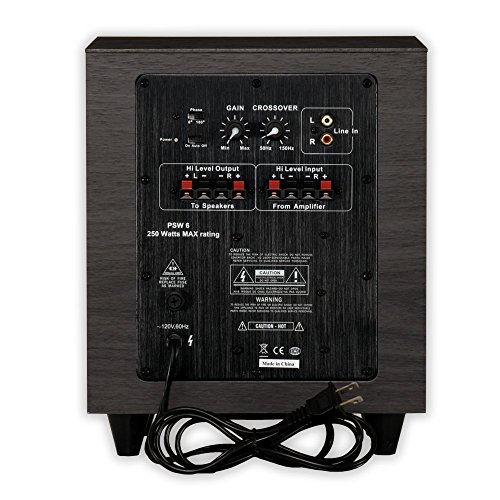 Acoustic Audio PSW-15 Down Firing Powered Subwoofer (Black) - Buy