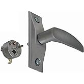 Adams Rite Deadlatch Lever Handle for Door Lock (Left Hand, Aluminum) | Left hand storefront door lock lever handle in polished aluminum silver finish