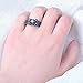 Rongxing Jewelry Top Skull Ring Black Zircon Women's Black Gold Filled Size 6