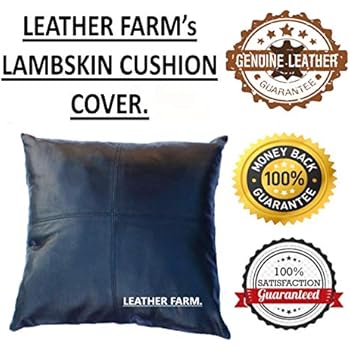 Amazon Com Thick Genuine Leather Pillow Cover Black Decorative