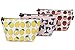 Sea Team 3pcs Waterproof Fabric Cosmetic Bags Portable Travel Toiletry Pouch Makeup Organizer Clutch Bag with Zipper