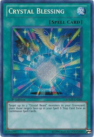 Yu-Gi-Oh! - Crystal Blessing (RYMP-EN050) - Ra Yellow Mega-Pack - 1st Edition - Secret Rare