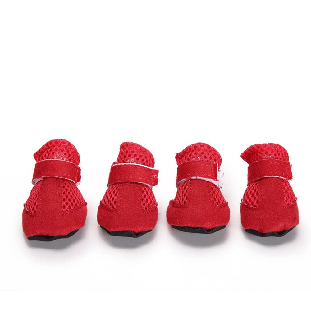 SMDARROY Dog Shoes Mesh Breathable Soft Sole Shoes for Dogs, Bichon Teddy Pet Shoes Dog Boots (Pack of 8)