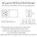 ABLEGRID® 25W 4-Port USB Wall Charger, Multi-Port USB Charger Rapid Station Charging For Apple ,Android and Tablet(White) (ICH-09SA25 (White))