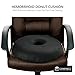 Hemmoroid Pillow w/Half Donut Seat Cushion Design - Premium Memory Foam for Hemorrhoid & Post Pregnancy, Sciatic Nerve, Prostate, Coxis, Tailbone & After Surgery Pain Relief by CT