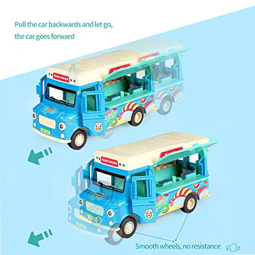 image for Jsbaby Car Toy Pull Back Vehicle Functional Food Truck with Music&Ligh