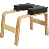 HHH Yoga Inverted Stool Multifunctional Headstand Bench Stand Chair for Family Gym Wood and PU Pads Relieve igue and Build Up Body Fitness