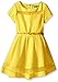 My Michelle Girls' Big Short Sleeve Checked Organza Pleated Dress with Solid Panels and Belt