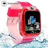 SZBXD Kids Smartwatches, Waterproof LBS/GPS Tracker Phone SOS Touchscreen Smartwatch Games Clock Smart Watch Christmas Birthday Gifts for School Boy Girls (Pink)