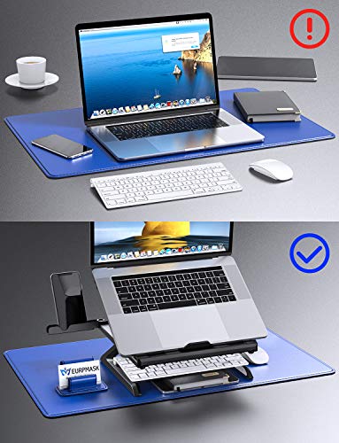 Laptop Stand, Adjustable Laptop Stand Riser, Foldable Desktop Notebook Holder Mount, Adjustable Eye-Level Ergonomic Design, Portable Laptop Riser for Computer PC Tablet Phone, Multi-Angle EURPMASK - Thumbnail 7