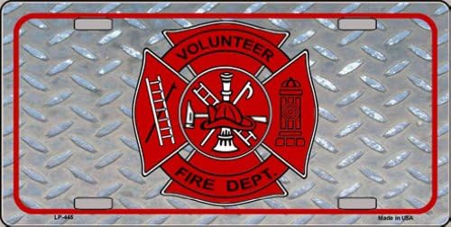 Volunteer Fire Department license plate plates tags tag auto vehicle car front