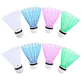 Ohuhu Nylon LED Badminton Birdies Shuttlecock, 8-Pack