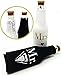 Mr. & Mrs. Beer Bottle Cooler Sleeves Black & White Gift Set 2 Pack - Perfect for Wedding, Bridal Shower, Engagement Party & So Much More.