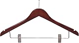 Wood Security Combo Hanger w/Adjustable Cushion