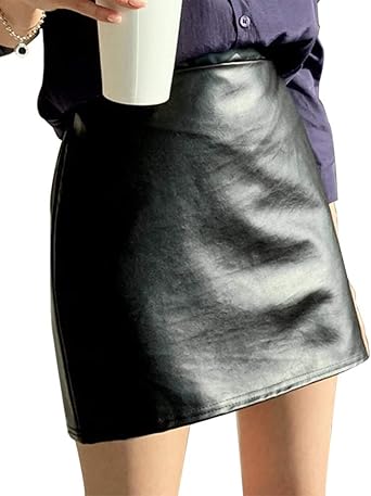faux leather bodycon skirt