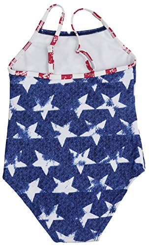 ToBeInStyle Girls' Square Neck Side Bow Swimsuit - Star - 8-9