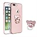 iPhone 7 Plus Thin Hard Cover Case with 2PCS Ring Kickstands, Advaka Ultra Slim Hard PC Bumper Case Cover with Ring Holder Kickstand for Apple iPhone 7 Plus (Rose Gold)
