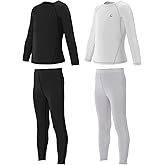 Essenclo Boys Compression Pants and Youth Athletic Shirts Set 4 Piece Base Layer Gear for Kids Sports, Football, Soccer