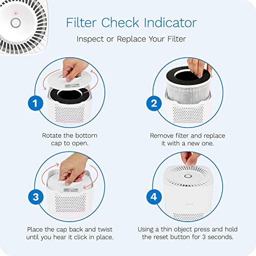 hOmeLabs 4-in-1 Compact Air Purifier - Quietly Ionizes and Purifies Air to Reduce Odors and Particles from the Air - Image 6
