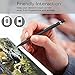 MoKo Universal Active Stylus, 2 in 1 High-Precision 1.5mm Capacitive Pen, with Ultra Fine Fiber Mesh Tip for Touch Screen Devices (iPad, iPhone X/ 8/8 Plus, Samsung and More) - Black