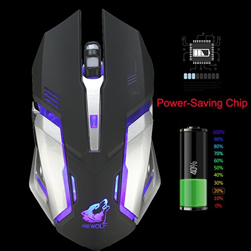 Boofab Rechargeable X7 Gaming Mouse Wireless [7200 DPI] [Programmable] [Breathing Light] Ergonomic Game Computer Mice RGB Gamer Desktop Laptop PC Gaming Mouse for Windows - Thumbnail 5