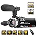 Video Camera Camcorder with Microphone WiFi IR Night Vision Vlogging Camera Ultra HD 2.7K 30FPS 24MP 16X Digital Zoom 3