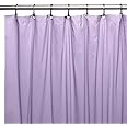Dependable Industries inc. Essentials Bathroom Magnetized Shower Curtain Liner with Metal Grommets Waterproof (Lilac)