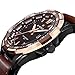 Tonnier Analog Men's Quartz Watch Calendar Watches Brown Leather Strap Luxurious Man Watches