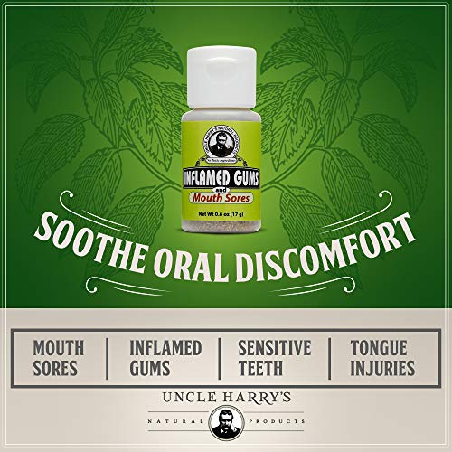 Uncle Harry's Inflamed Gums & Mouth Sores Tooth Powder Powder Toothpaste for Gum Health