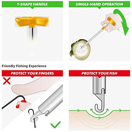 Easy Fish Hook Remover Tools - 2019 New Squeeze-Out Fish Hook Separator Tools, Portable Easy Reach Fishing Hooks Extractor, Fast Decoupling,2 Pack - Thumbnail 6