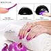 Ovonni LED Nail Lamp, 12W Nails Dryer with Timer for Fingernail Gel Polishes, Quick Dry Professional Curing Light for Nail Art at Home and Salon Black