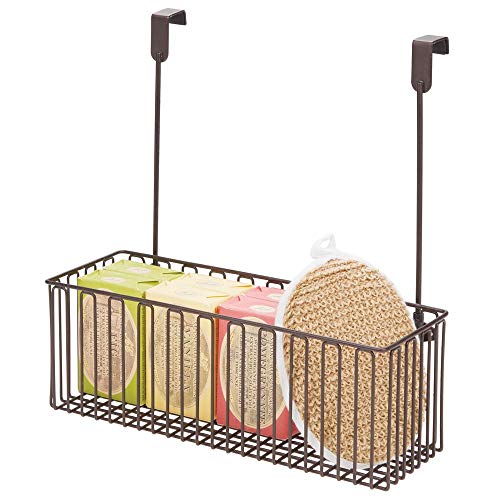 mDesign Metal Over Bathroom Storage Organizer Holder or Basket