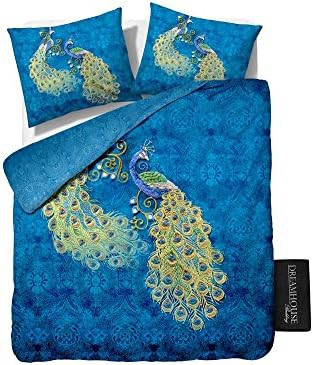 Duvet Cover Dreamhouse Bedding Peacock, Full , With 2 Pillowcase, Cotton