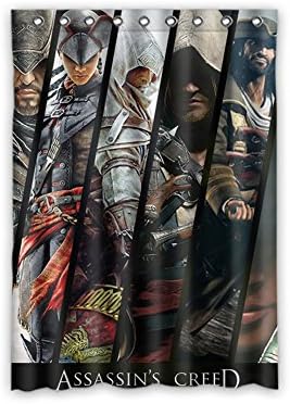 JIUDUIDDODO Custom Creative Assassin's Creed Durable Polyester Fabric Window Curtain Size 52"x 72"(One Piece)